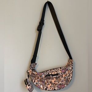 Betsey Johnson XO Sammy crossbody Purse with adjustable strap leopards